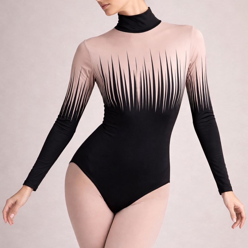 Balera Black and Pink Gradient Bodysuit